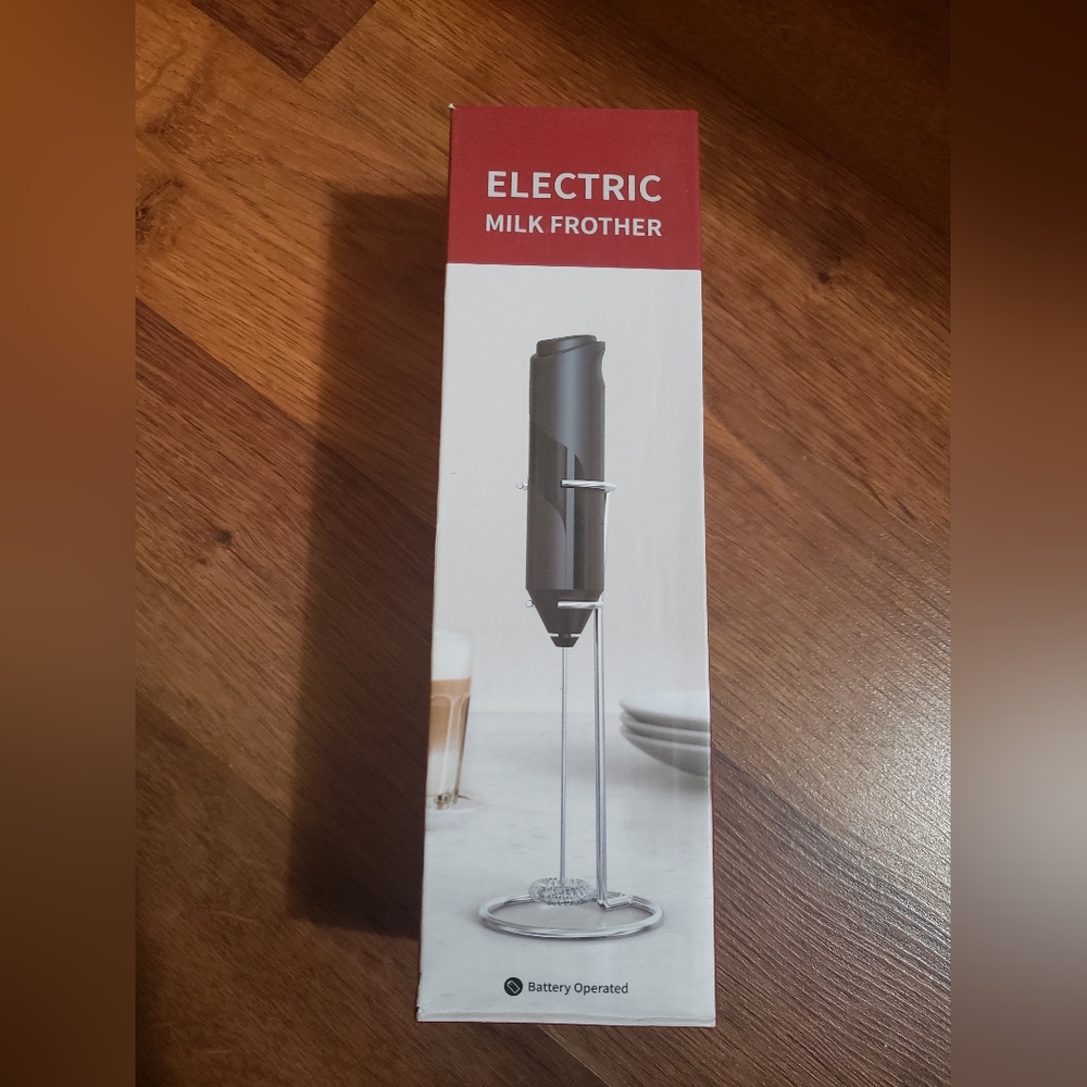 Home Electric Milk Frother Wisk with stand Kitchen Wedding Gift Coffee Tea Mixer